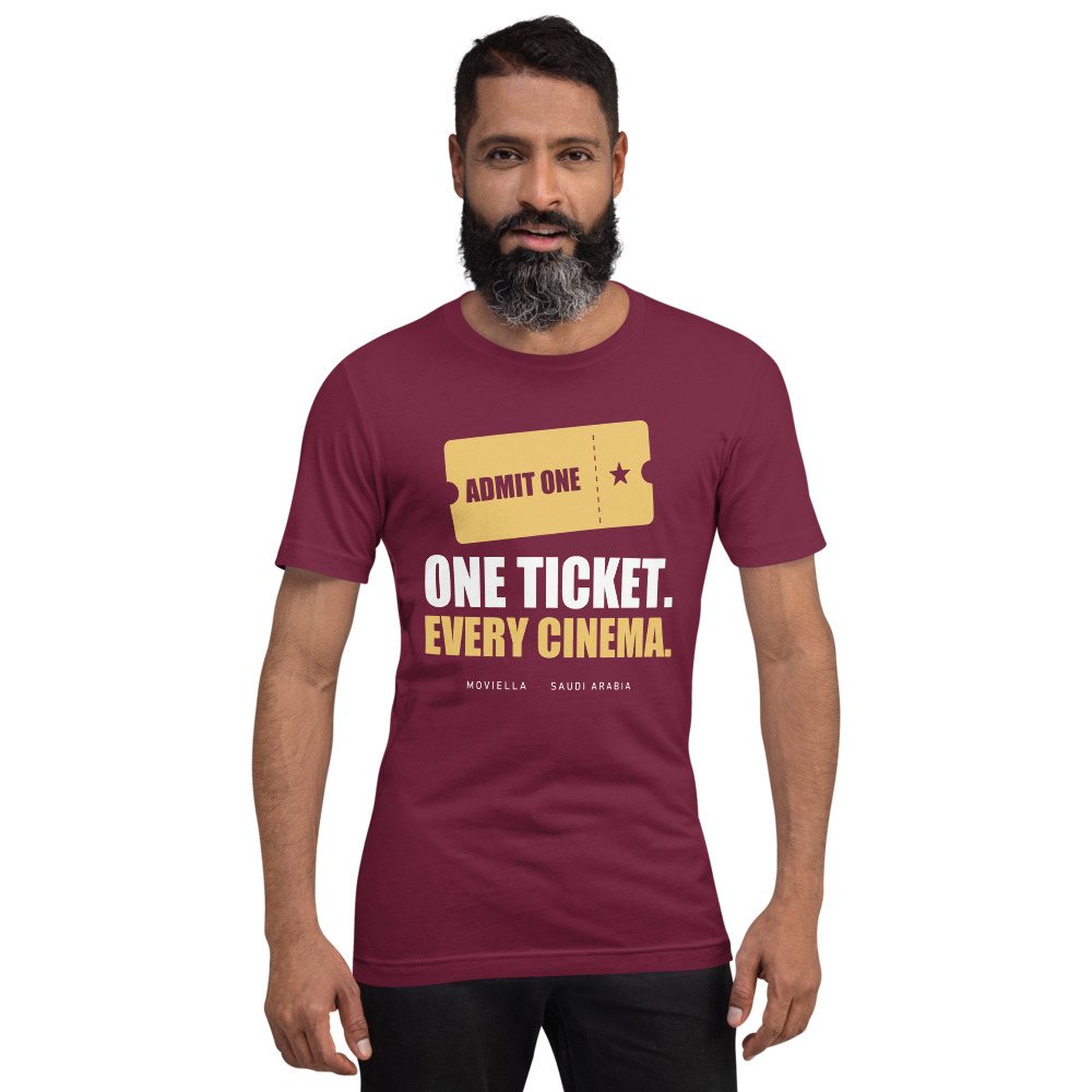 Moviella One Ticket Every Cinema Cinema Tee Front