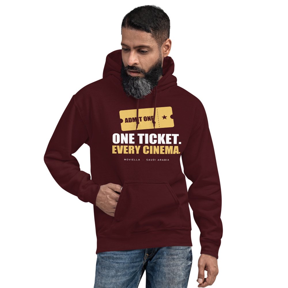 Moviella One Ticket Every Cinema Cinema Hoodie Front