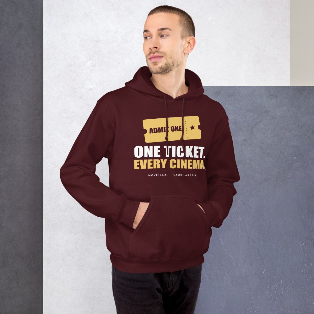 Moviella One Ticket Every Cinema Cinema Hoodie Front