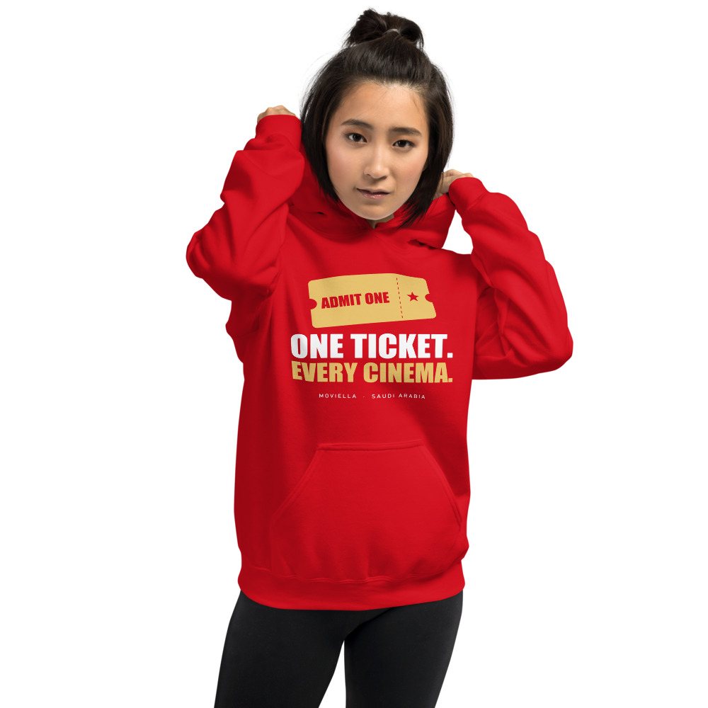 Moviella One Ticket Every Cinema Cinema Hoodie Front