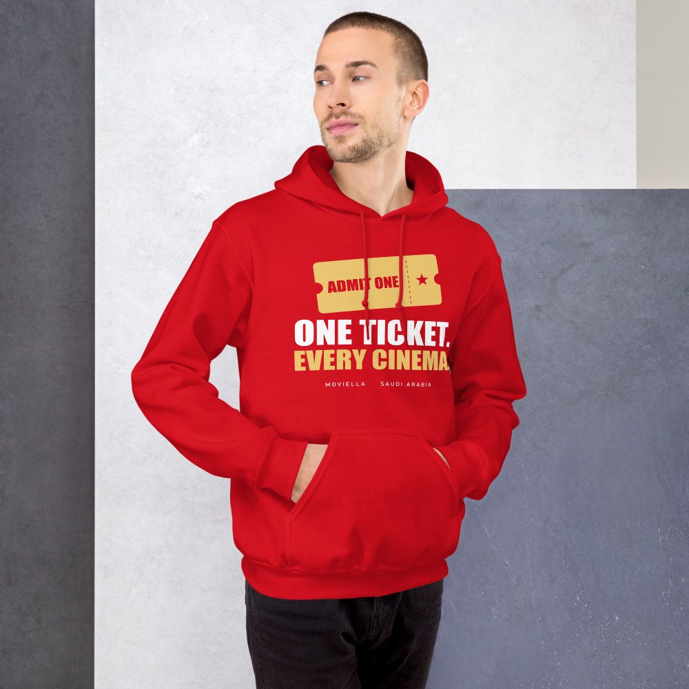 Moviella One Ticket Every Cinema Cinema Hoodie Front