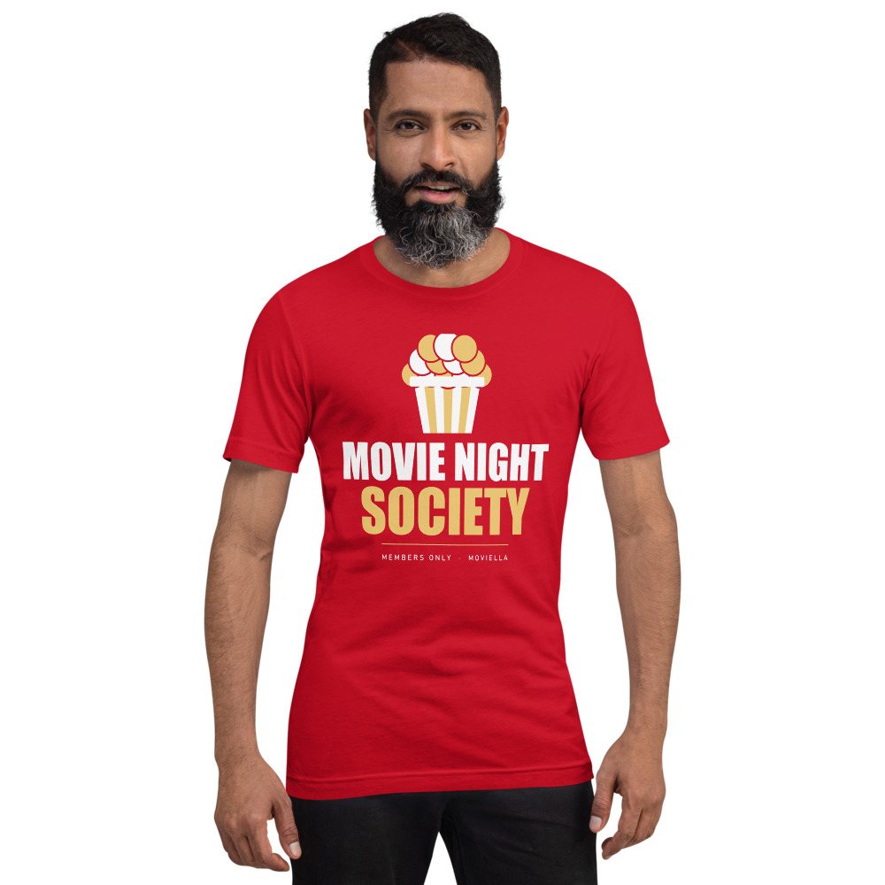 Moviella Movie Night Society (Popcorn) Cinema Tee Front