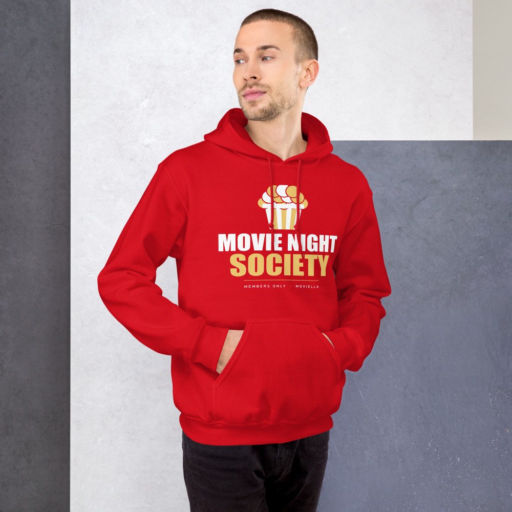 Moviella Movie Night Society (Popcorn) Cinema Hoodie Front