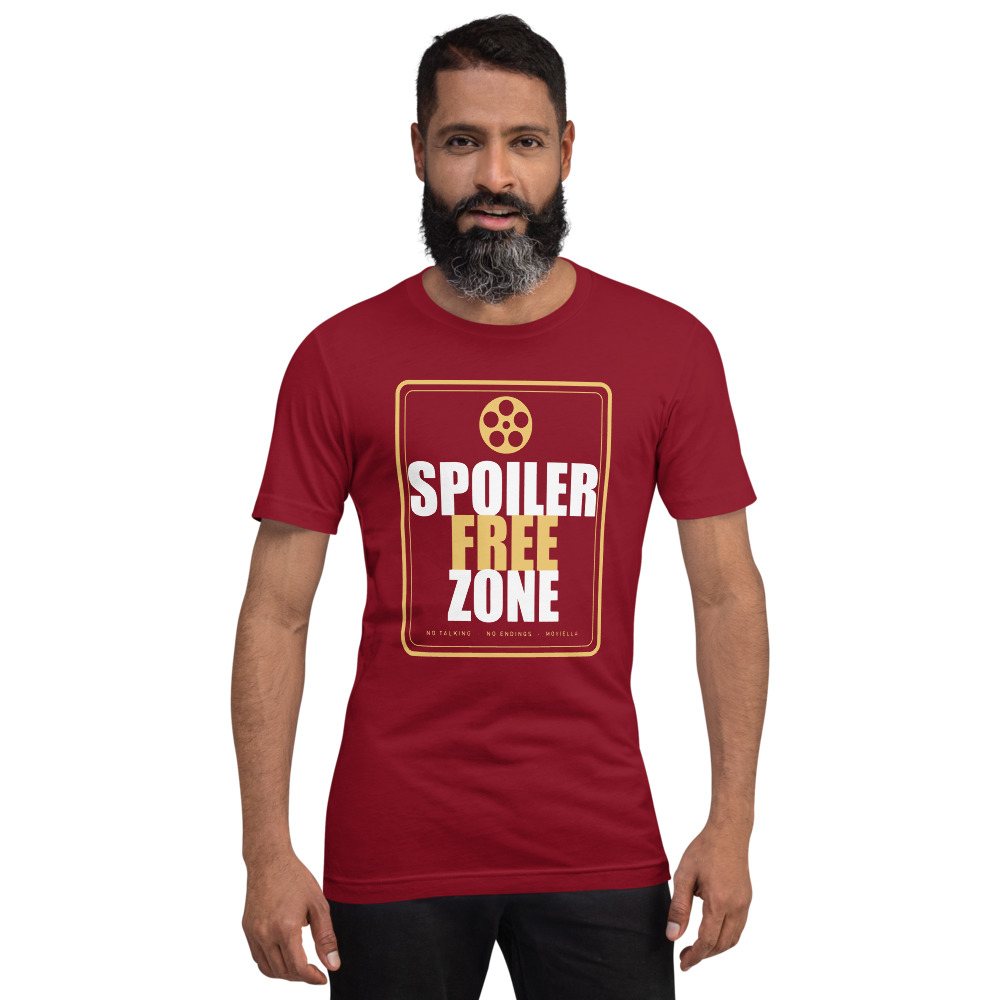 Moviella Spoiler Free Zone Cinema Tee