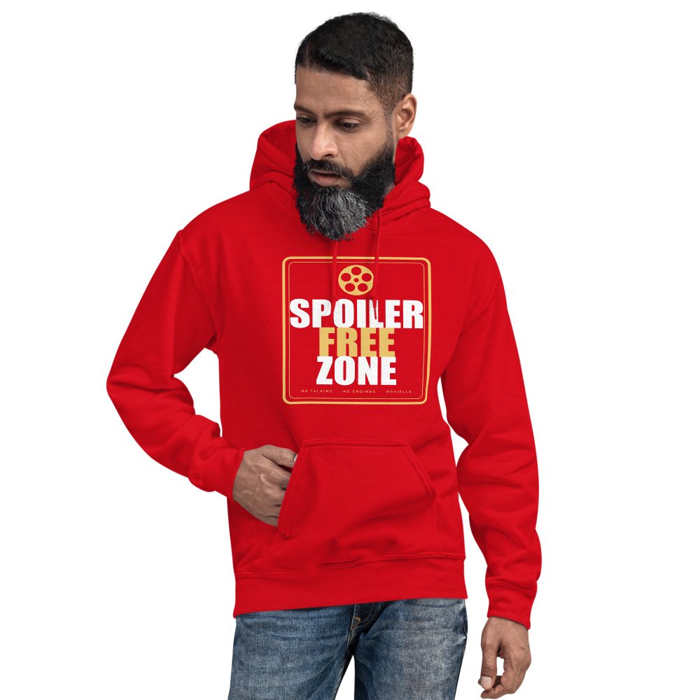 Moviella Spoiler Free Zone Cinema Hoodie Front