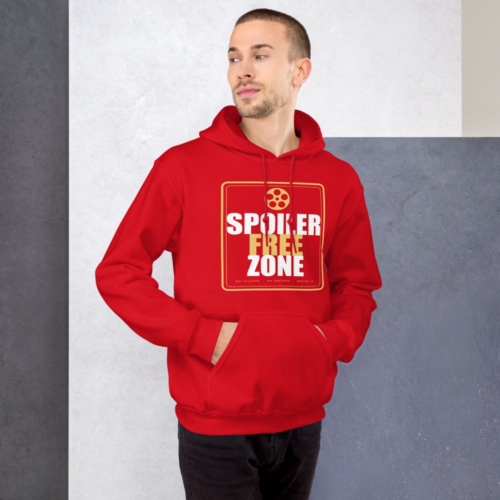 Moviella Spoiler Free Zone Cinema Hoodie Front