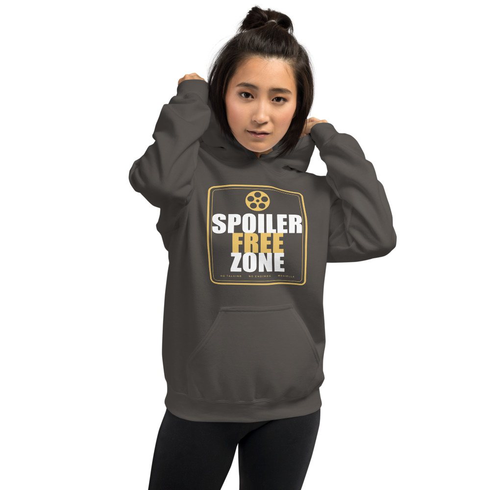Moviella Spoiler Free Zone Cinema Hoodie Front