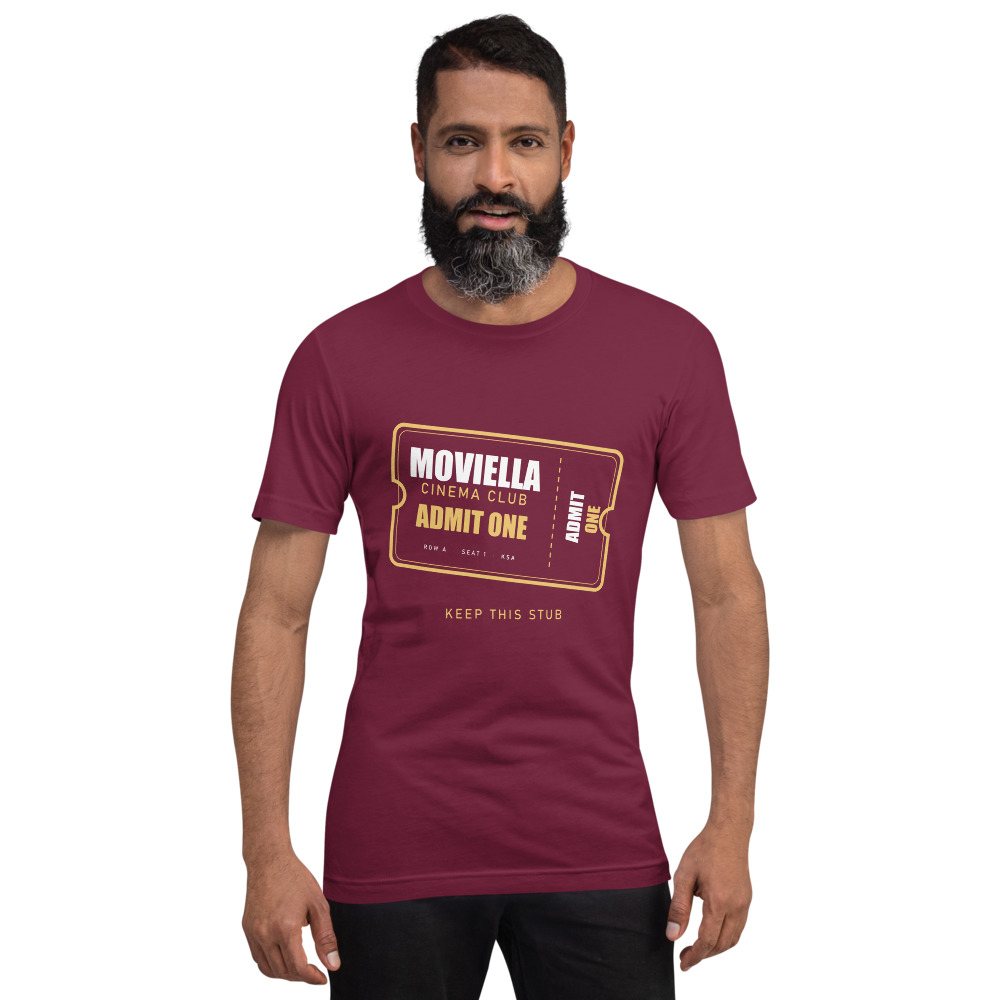 Moviella Cinema Club Ticket Stub Cinema Tee Front