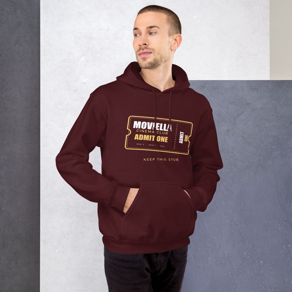 Moviella Cinema Club Ticket Stub Cinema Hoodie Front