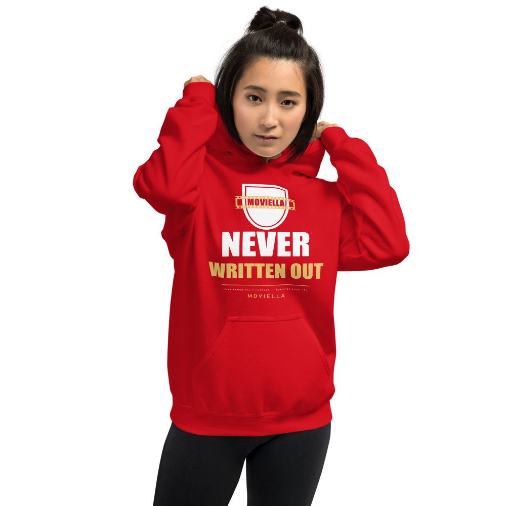 Moviella Never Written Out Sayings Hoodie Front