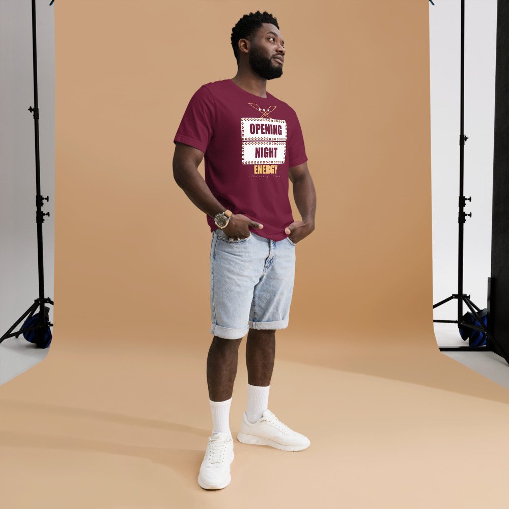 Moviella Opening Night Energy Sayings Tee Front