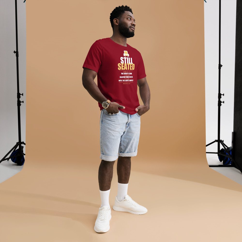 Moviella Still Seated Sayings Tee Front