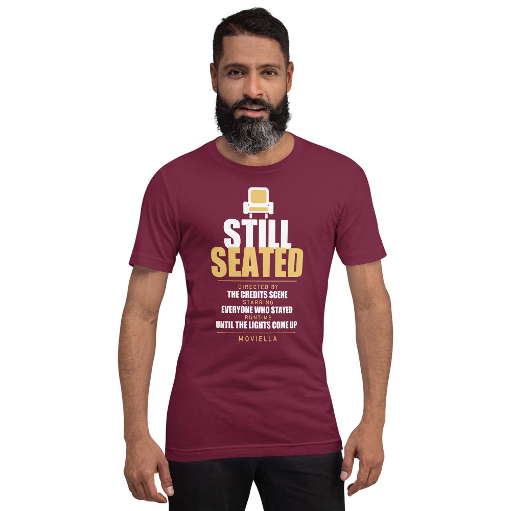 Moviella Still Seated Sayings Tee Front