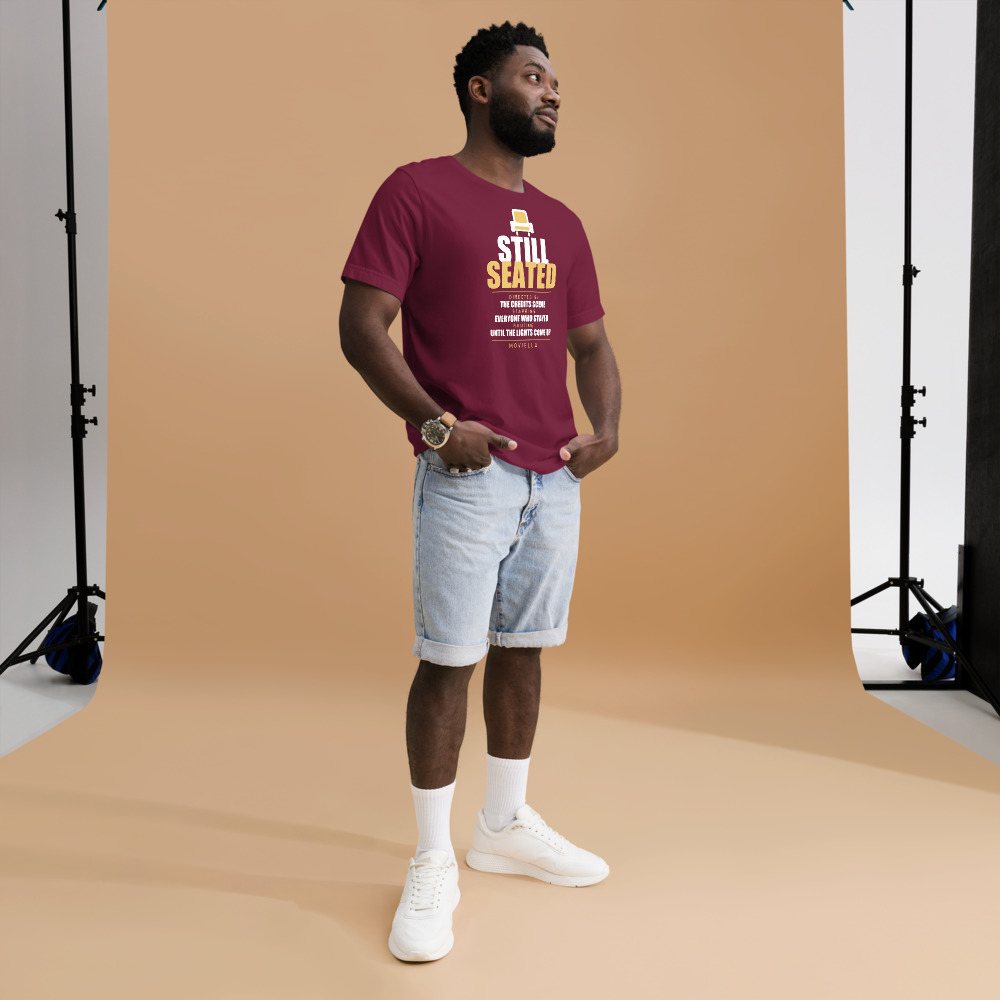 Moviella Still Seated Sayings Tee Front