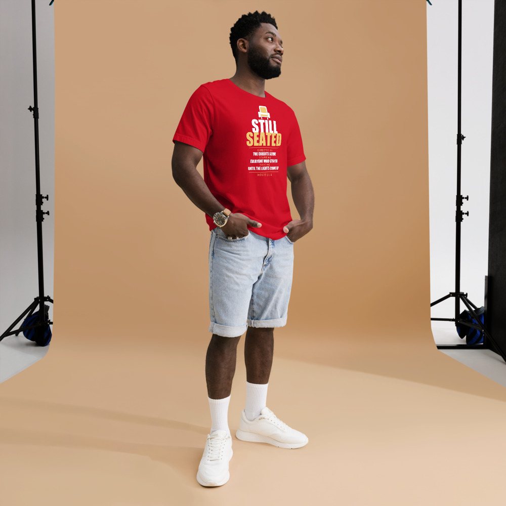 Moviella Still Seated Sayings Tee Front