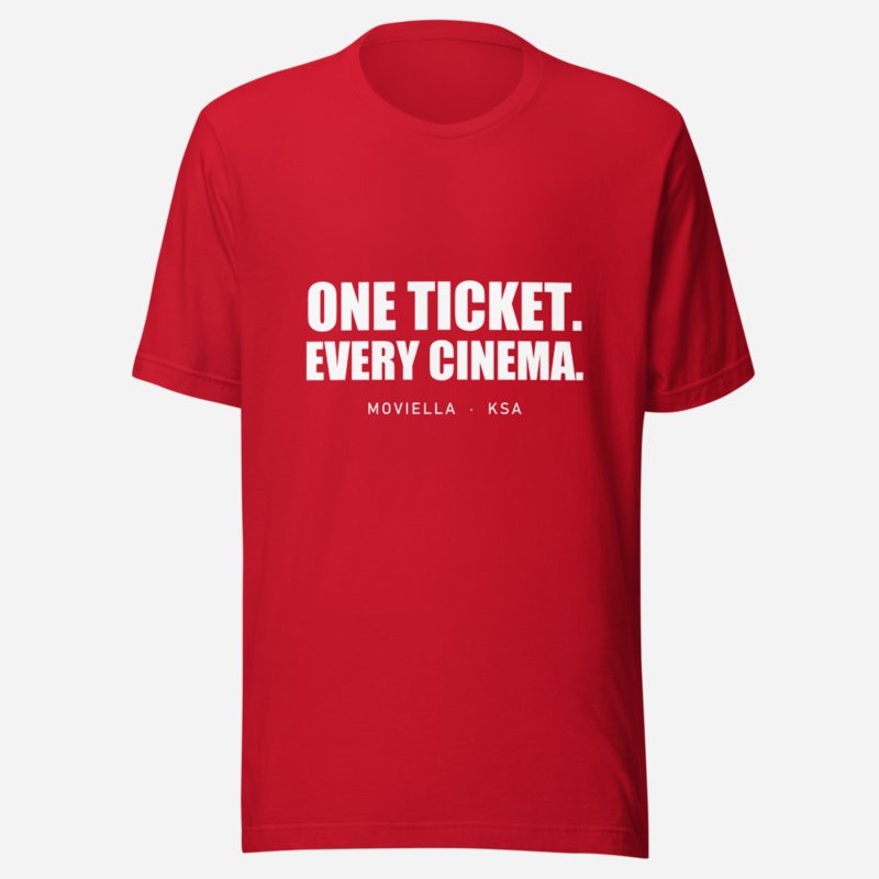 Moviella One Ticket Tee in Red