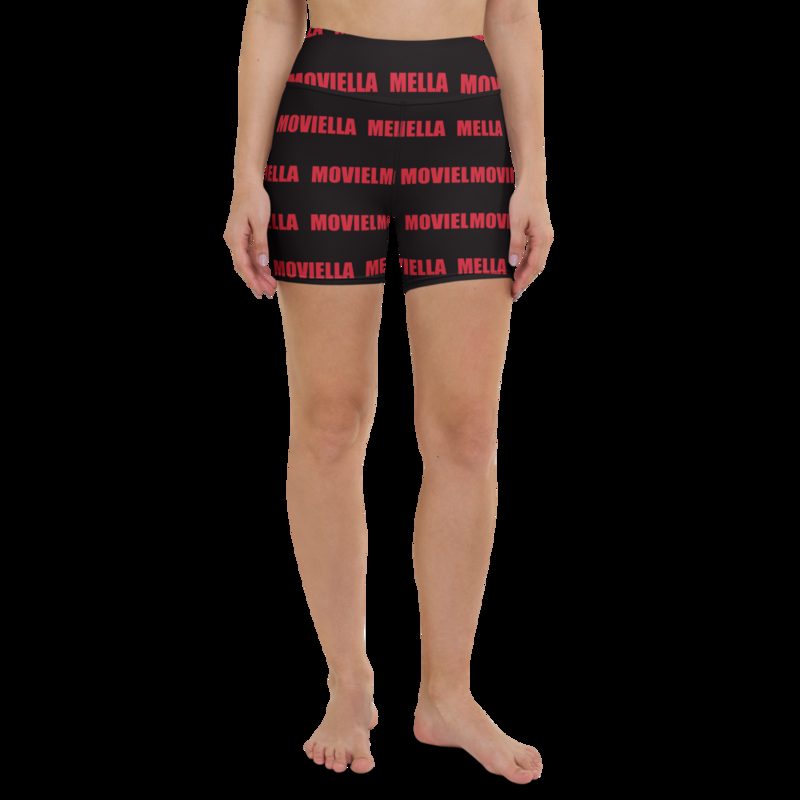 Moviella Wordmark Yoga Shorts White