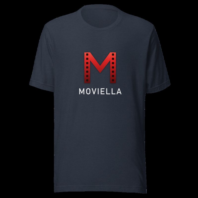 Moviella Mark Wordmark Tee Heather Navy