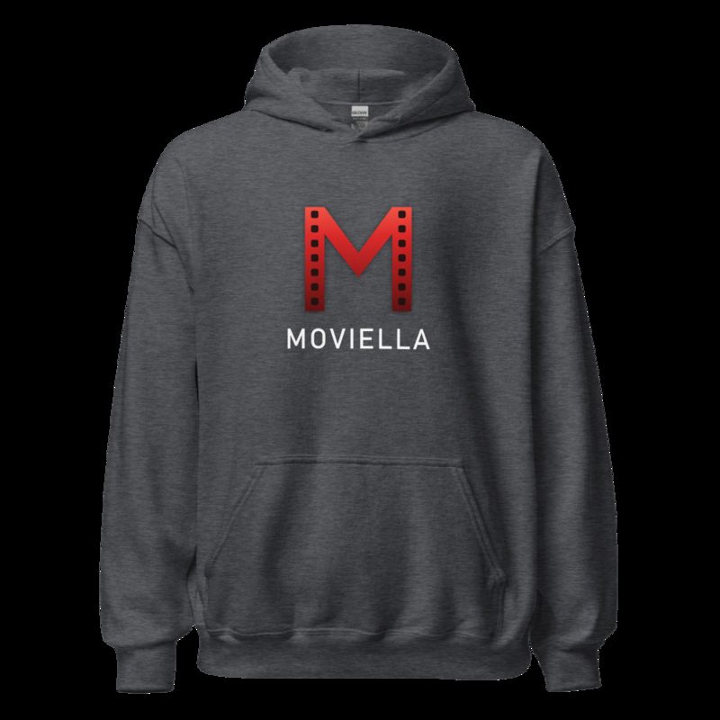 Moviella Mark Wordmark Hoodie Dark Heather