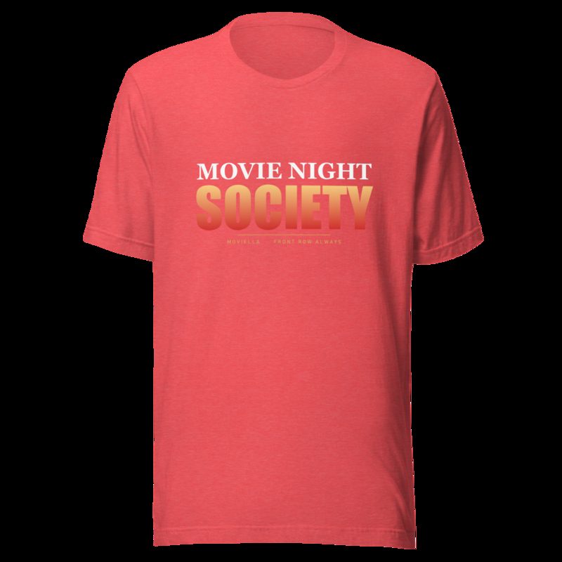 Moviella Movie Night Society Tee Heather Red