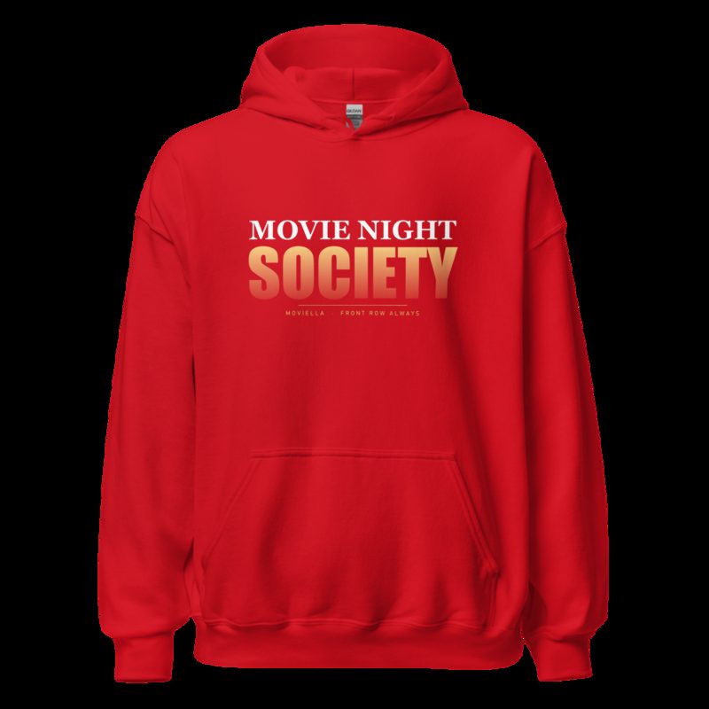 Moviella Movie Night Society Hoodie Red