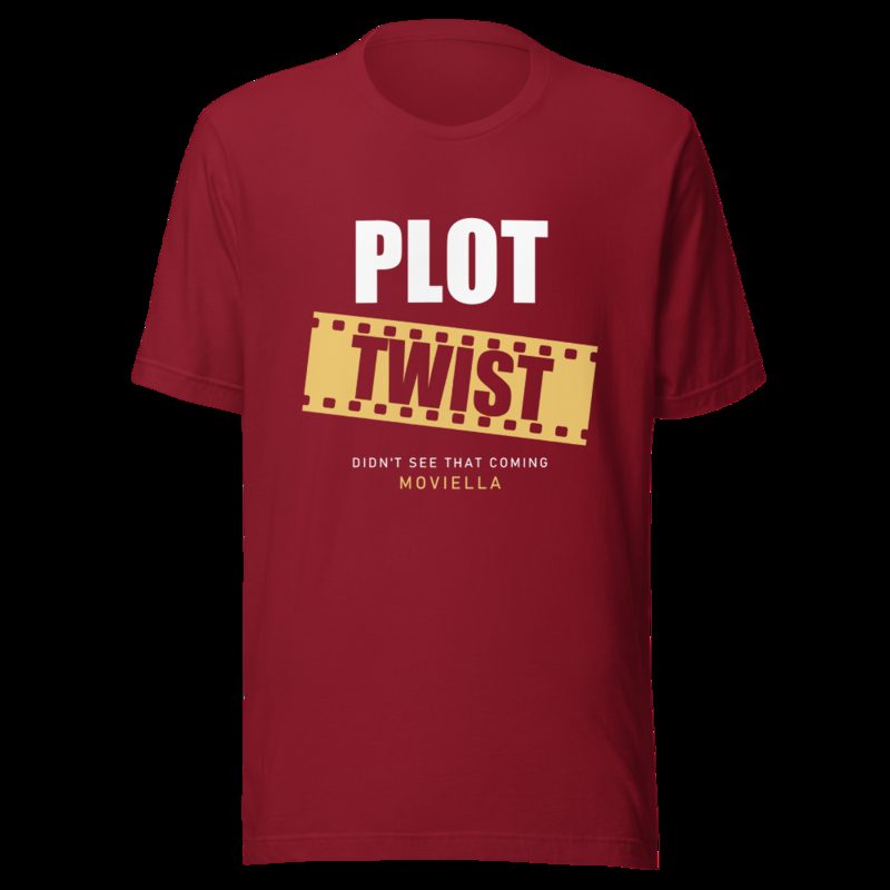 Moviella Plot Twist (Film Strip) Cinema Tee Cardinal