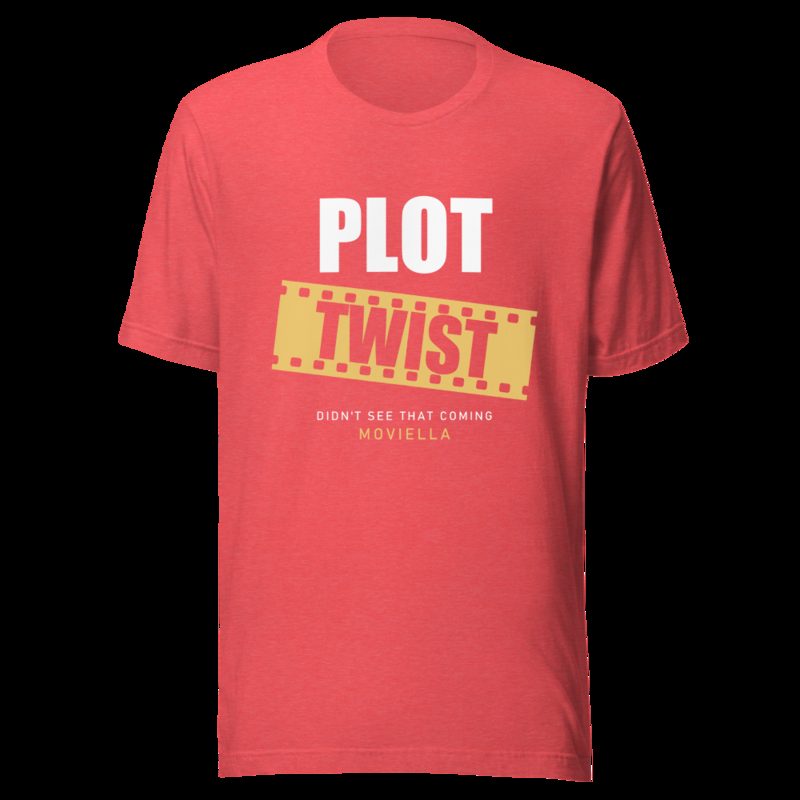 Moviella Plot Twist (Film Strip) Cinema Tee Heather Red