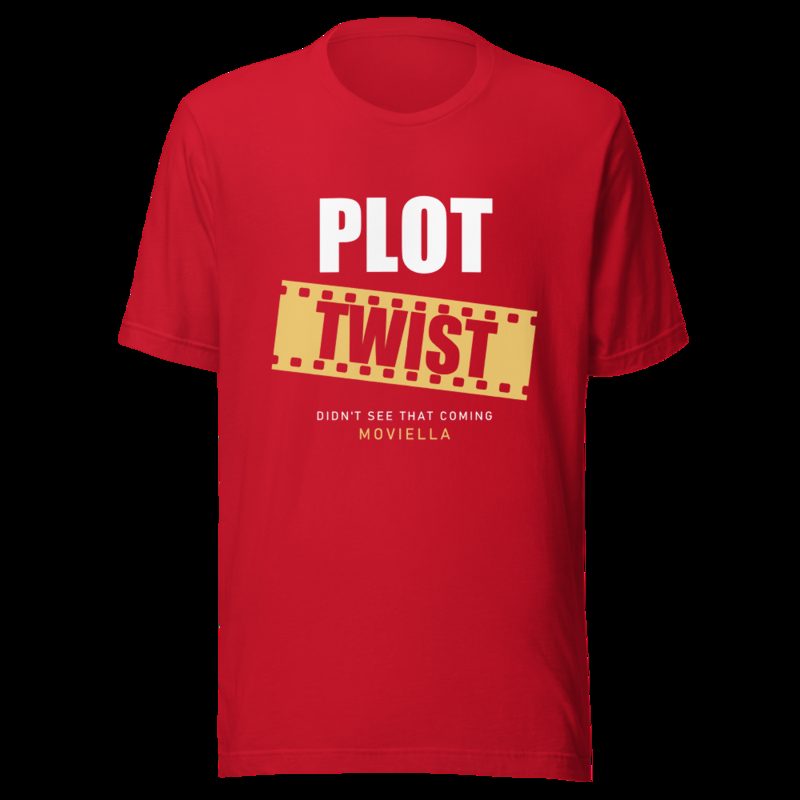 Moviella Plot Twist (Film Strip) Cinema Tee Red