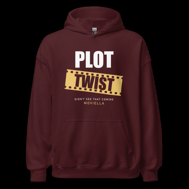 Moviella Plot Twist (Film Strip) Cinema Hoodie Maroon