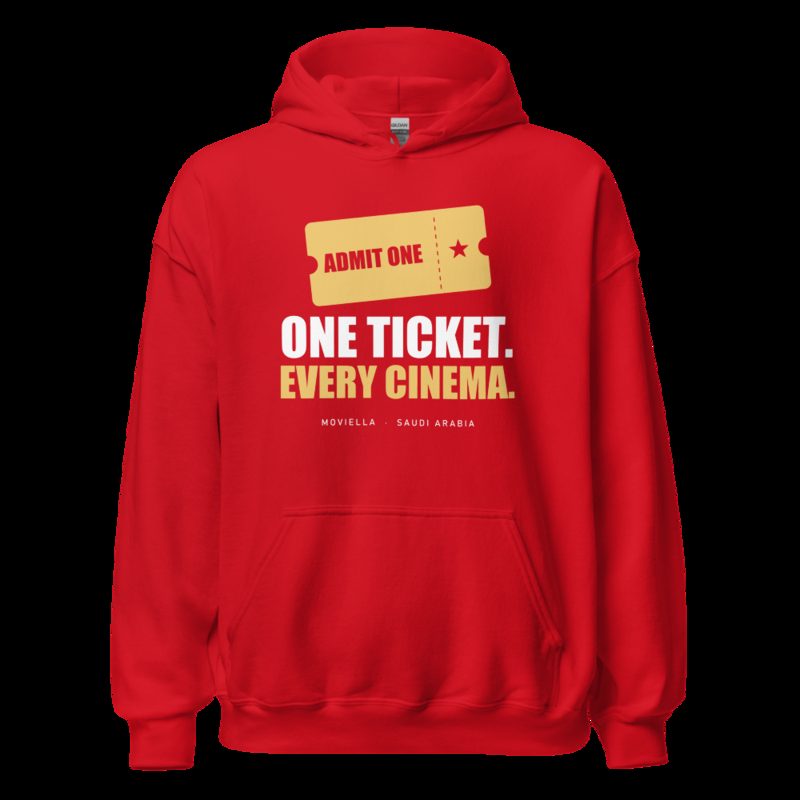 Moviella One Ticket Every Cinema Cinema Hoodie Red