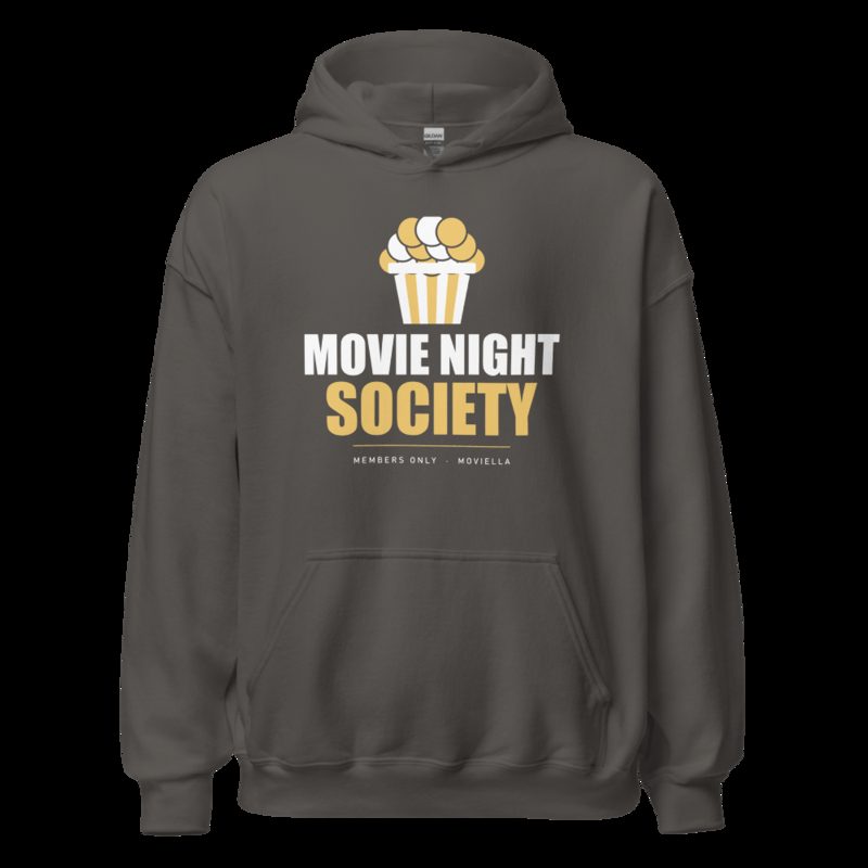 Moviella Movie Night Society (Popcorn) Cinema Hoodie Charcoal