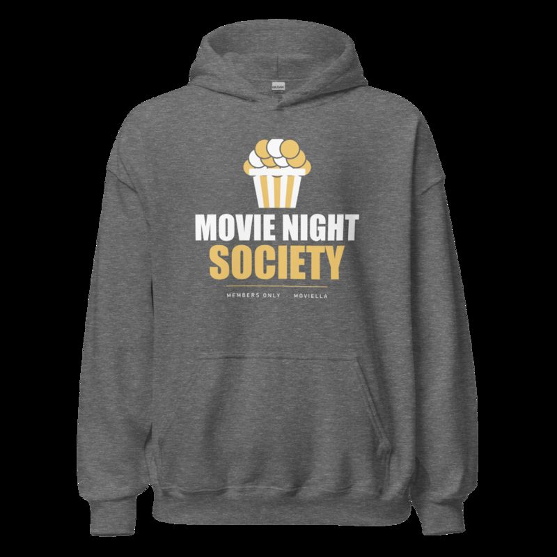 Moviella Movie Night Society (Popcorn) Cinema Hoodie Graphite Heather