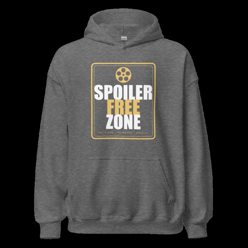 Moviella Spoiler Free Zone Cinema Hoodie Graphite Heather