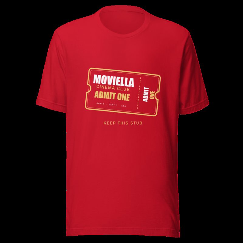 Moviella Cinema Club Ticket Stub Cinema Tee Red