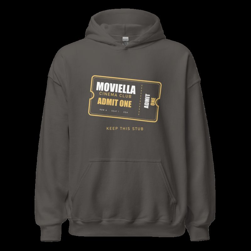 Moviella Cinema Club Ticket Stub Cinema Hoodie Charcoal