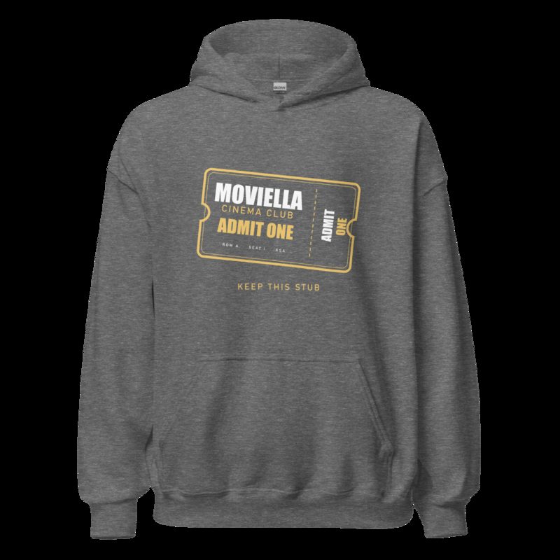 Moviella Cinema Club Ticket Stub Cinema Hoodie Graphite Heather