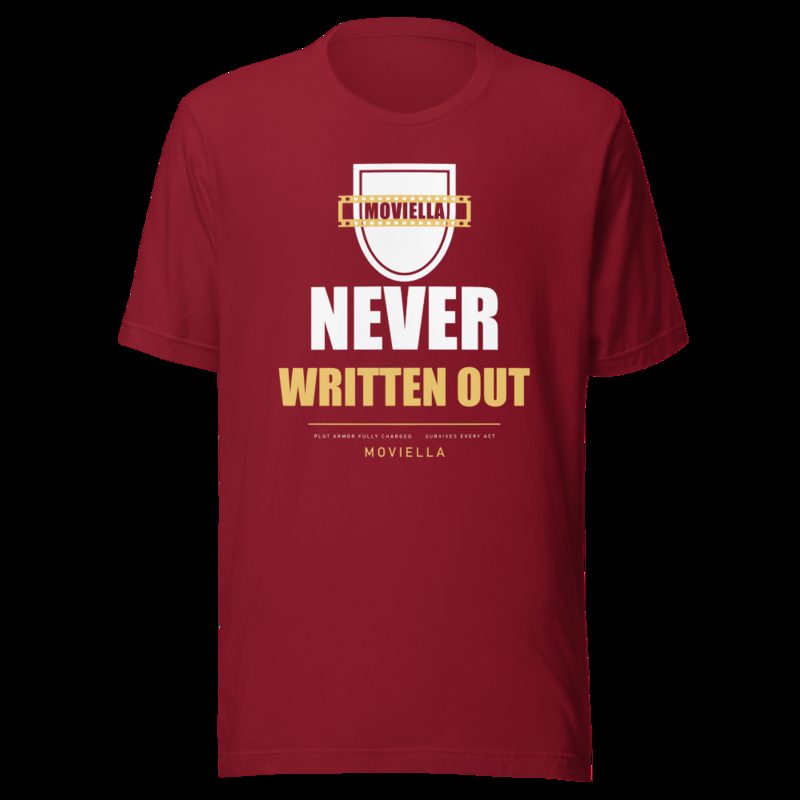 Moviella Never Written Out Sayings Tee Cardinal