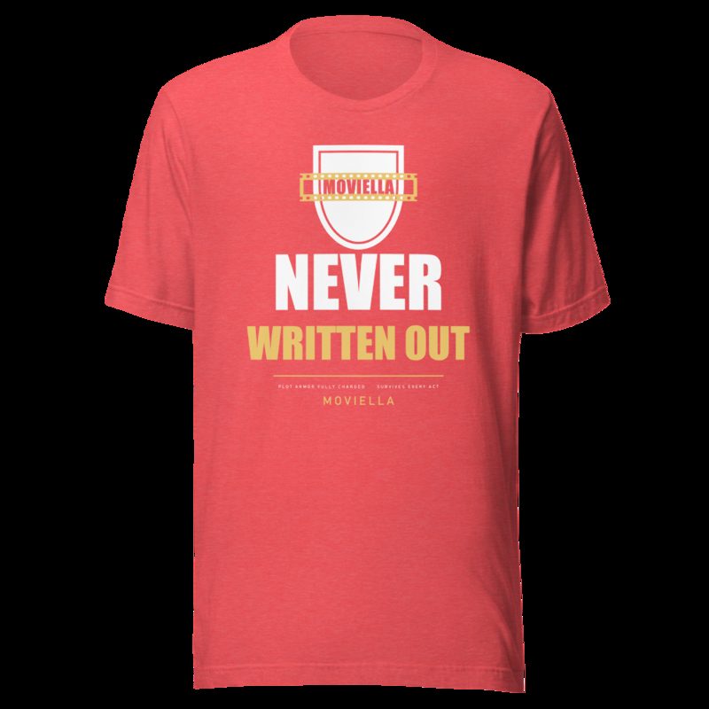 Moviella Never Written Out Sayings Tee Heather Red