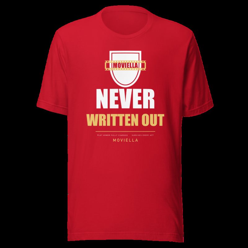 Moviella Never Written Out Sayings Tee Red