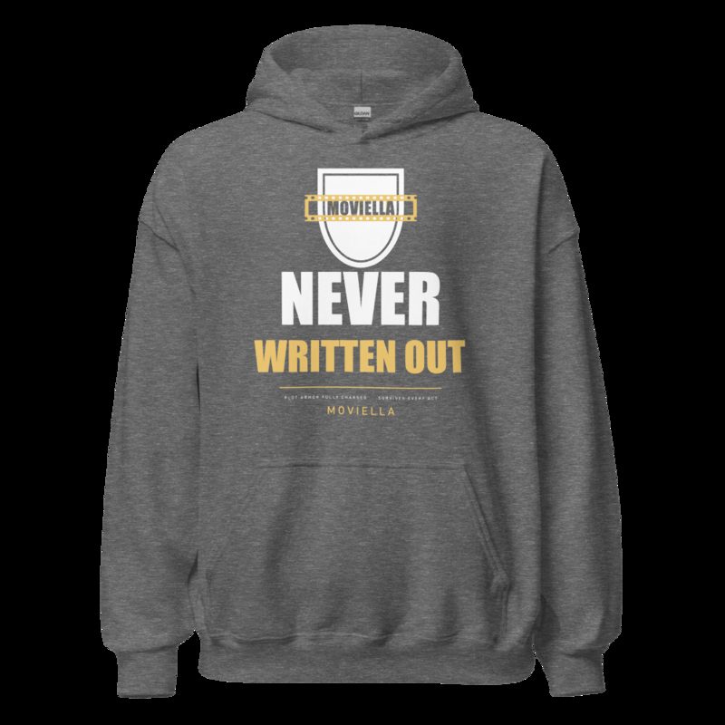 Moviella Never Written Out Sayings Hoodie Graphite Heather