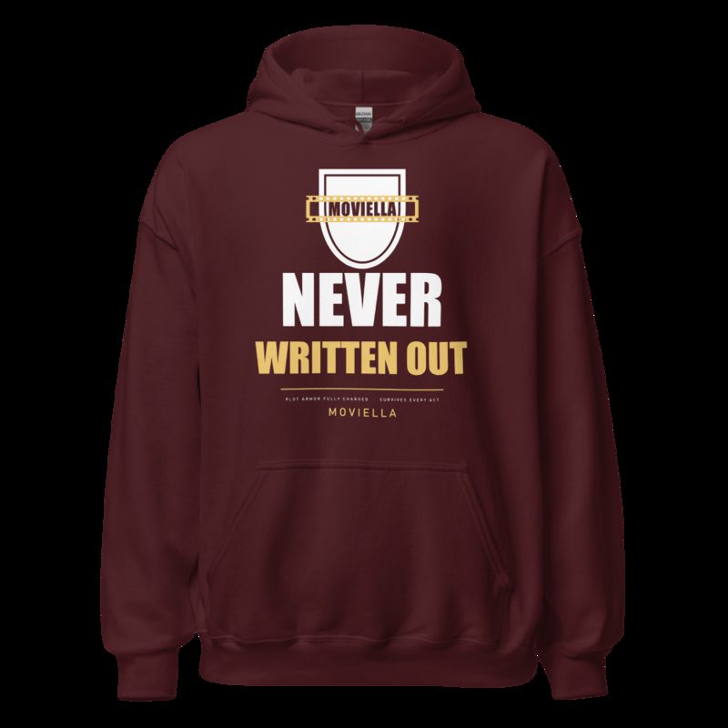 Moviella Never Written Out Sayings Hoodie Maroon