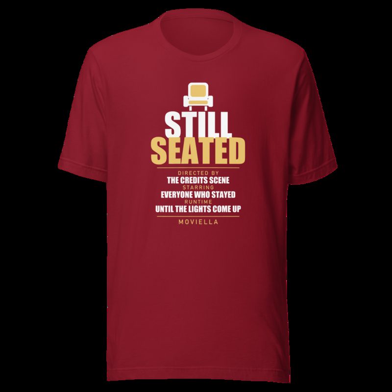 Moviella Still Seated Sayings Tee Cardinal