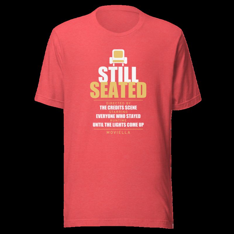 Moviella Still Seated Sayings Tee Heather Red