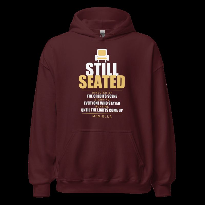 Moviella Still Seated Sayings Hoodie Maroon