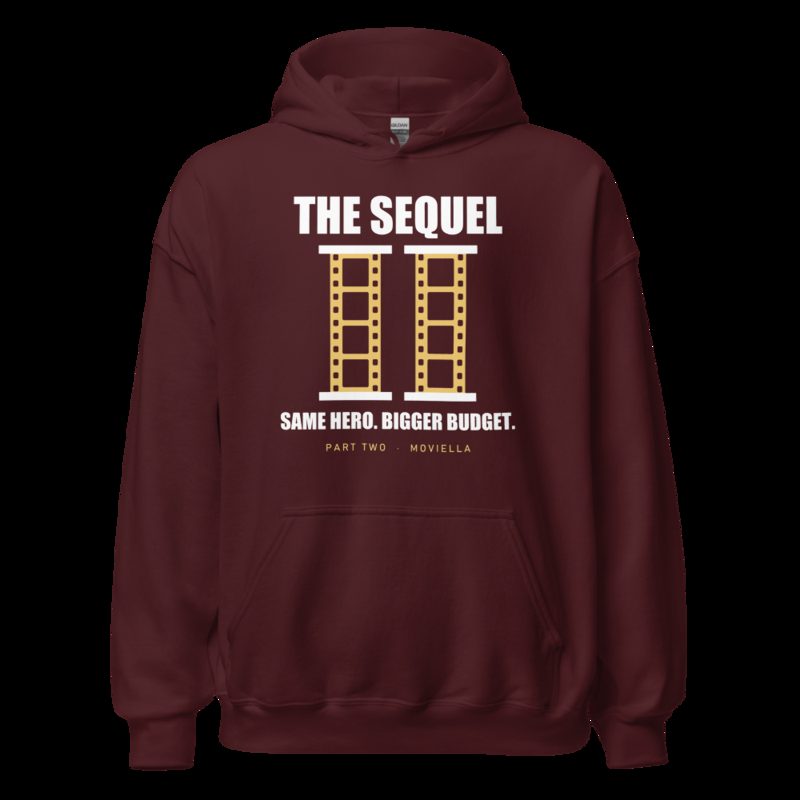 Moviella The Sequel Sayings Hoodie Maroon