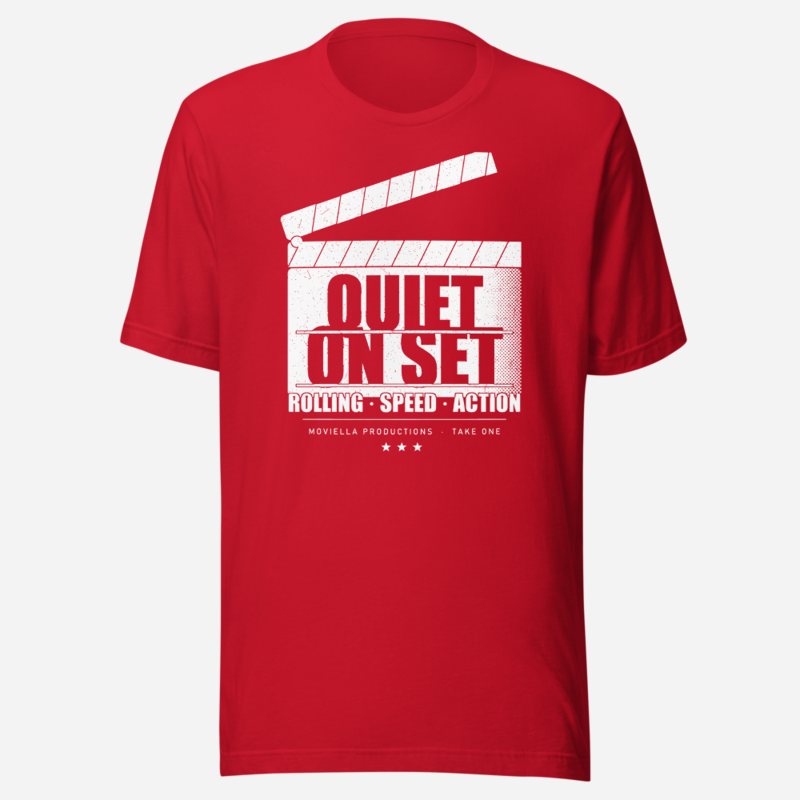 Moviella Quiet On Set Screening Room Tee