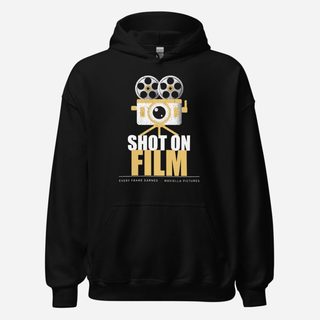 Moviella Shot On Film Screening Room Hoodie Black