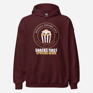 Moviella Popcorn Club Screening Room Hoodie Maroon