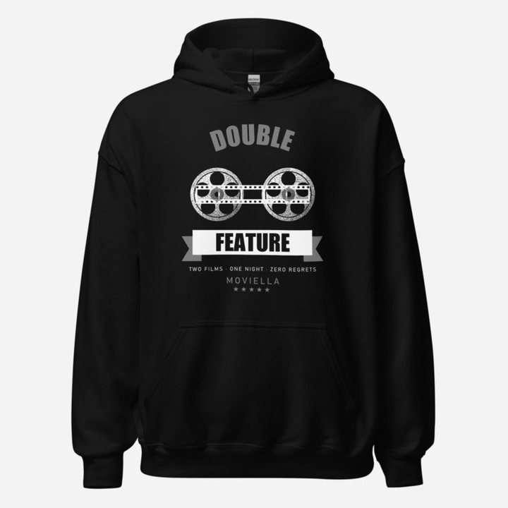 Moviella Double Feature Screening Room Hoodie in Black