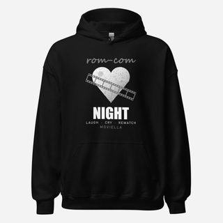 Moviella Rom-Com Night Screening Room Hoodie Black